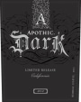 Apothic Dark Limited Release 2012  Front Label