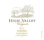 High Valley Barbera 2012  Front Label