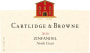 Cartlidge & Browne Zinfandel 2010 Front Label