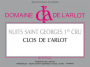 Domaine de l'Arlot Nuits-St-Georges Clos des Forets Saint Georges Premier Cru Monopole (375ML half-bottle) 2022  Front Label