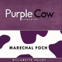 Purple Cow Vineyards Marechal Foch 2013  Front Label