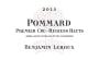 Benjamin Leroux Pommard Rugiens Haut Premier Cru 2015 Front Label