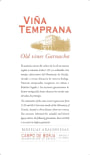 Bodegas Aragonesas Vina Temprana Old Vines Garnacha 2019  Front Label