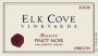 Elk Cove Reserve Pinot Noir 2006 Front Label