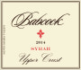 Babcock Upper Crust Syrah 2014  Front Label
