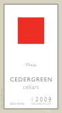 Cedergreen Cellars Thuja 2009 Front Label