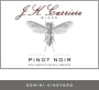 J.K. Carriere Gemini Vineyard Pinot Noir 2010  Front Label