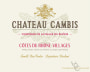 Chateau Cambis Cotes du Rhone Villages 2013  Front Label