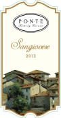 Ponte Family Estate Sangiovese 2012  Front Label