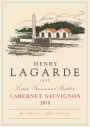 Lagarde Henry Lagarde Cabernet Sauvignon 2018  Front Label