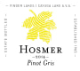 Hosmer Winery Pinot Gris 2014 Front Label