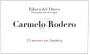 Carmelo Rodero Ribera del Duero Reserva 2014  Front Label