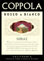Francis Ford Coppola Rosso & Bianco Shiraz 2015 Front Label