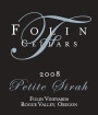 Folin Cellars Petite Sirah 2008  Front Label