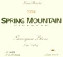 Spring Mountain Vineyard Napa Valley Sauvignon Blanc 2004 Front Label