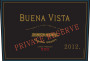 Buena Vista Private Reserve Zinfandel 2012 Front Label