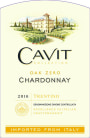 Cavit Oak Zero Chardonnay 2016  Front Label