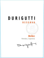 Durigutti Malbec Reserva 2008  Front Label