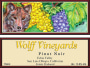 Wolff Vineyards Pinot Noir 2014  Front Label