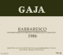 Gaja Barbaresco 1986  Front Label