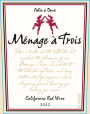 Menage a Trois Folie a Deux Red 2012  Front Label