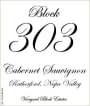 Vineyard Block Estate Block 303 Cabernet Sauvignon 2010  Front Label