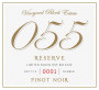 Vineyard Block Estate Block 055 Reserve Pinot Noir 2015 Front Label