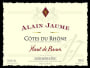 Alain Jaume Cotes du Rhone Haut de Brun Rouge 2009  Front Label