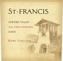 St. Francis Rowe Vineyard Sonoma Valley Old Vines Zinfandel 2009  Front Label