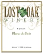 Lost Oak Winery Blanc Du Bois 2014  Front Label
