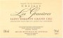 Chateau Les Gravieres Saint-Émilion Grand Cru 2007  Front Label