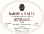 Beni di Batasiolo Barbera d'Alba Sovrana 2012  Front Label