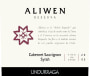 Undurraga Aliwen Reserva Cabernet Sauvignon Shiraz 2005  Front Label