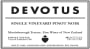 Devotus Single Vineyard Pinot Noir 2017  Front Label