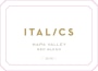 Italics Red Blend 2014  Front Label