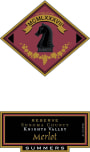 Summers Estate Reserve Merlot 2013 Front Label