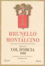 Col d'Orcia Brunello di Montalcino Rouge 1985  Front Label