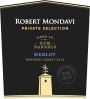 Robert Mondavi Private Selection Rum Barrel Aged Merlot 2016  Front Label