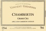 Vincent Girardin Chambertin Grand Cru Rouge 2008  Front Label