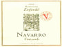 Navarro Zinfandel 2004  Front Label