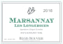Regis Bouvier Marsannay Les Longeroies Blanc 2016  Front Label