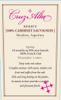 Cruz Alta Reserve Cabernet Sauvignon 2017  Front Label