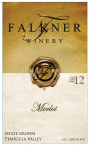 Falkner Winery Merlot 2012  Front Label