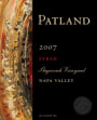 Patland Estate Vineyards Stagecoach Vineyard Syrah 2007  Front Label