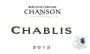 Chanson Pere & Fils Chablis 2012  Front Label