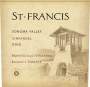 St. Francis Montecillo Vineyard Kaarin's Terrace Zinfandel 2010  Front Label