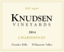 Knudsen Vineyards Chardonnay 2014 Front Label