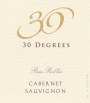 30 Degrees Cabernet Sauvignon 2010  Front Label