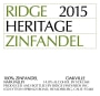 Ridge Heritage Zinfandel 2015  Front Label