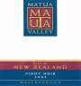 Matua Marlborough Pinot Noir 2003  Front Label